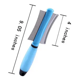 Hot Sale Double-Sided Removes Tangles 2 In 1 Pet Deshedding Brush Dog Grooming Comb