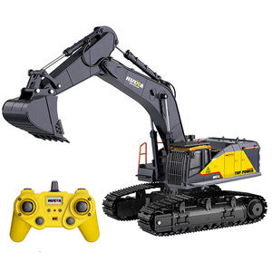 Huina 1592 22CH 1:14 Échelle de construction, voiture RC, chargeuse-pelleteuse hydraulique, <span class=keywords><strong>jouet</strong></span> excavateur, alliage métallique, <span class=keywords><strong>radiocommande</strong></span>, gros camion, pelle - Product Image 4