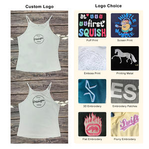 Nouvelle arrivée personnalisée écologique sérigraphie cuillère cou ample décontracté haute élastique Spandex débardeur femmes Camisole courte Femmes - Product Image 2