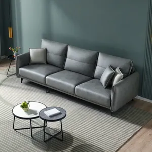 102695 серый натуральный современный Мебель для гостиной кожаный диван от производителя