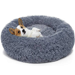 Beliebte weiche abnehmbare wasch bare Luxus kissen flauschige große Hunde Katzen Anti-Rutsch-Donut rundes Hunde bett für Hunde - Product Image 2
