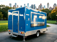 Remorques de restauration rapide électriques certifiées DOT SANSHELL RS450 2026, camions de cuisine mobiles, refroidisseur de snacks et bonbons en acier galvanisé