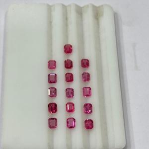 พลอยสปิเนลธรรมชาติสีชมพูแดง ไม่ผ่านการอบอุ่น ทรงแปดเหลี่ยม ขายส่งราคาพิเศษ - Product Image 1