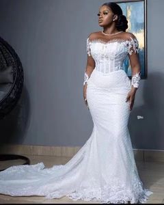 Nouvelle Collection Robe <span class=keywords><strong>de</strong></span> <span class=keywords><strong>Mariée</strong></span> <span class=keywords><strong>de</strong></span> <span class=keywords><strong>Luxe</strong></span> avec Traîne Amovible, Élégante Robe Sirène Blanche 2024 - Product Image 4
