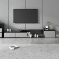 Meuble de salon Kejia, ensemble de table basse et de meuble TV en bois, style moderne et luxueux, meuble TV pour salon