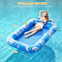 Chaise longue flottante gonflable à jet d'eau avec dossier, pour bain, piscine, extérieur, plage, cour, baignoire, lit d'eau