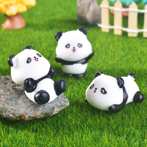 Creativas Figuras de Resina de Pandas Monocromáticas de Estilo Oriental Moderno y <span class=keywords><strong>Kawaii</strong></span>, Figuras de Resina Suaves y Elegantes, Decoración para el Hogar y la Oficina, Lindos <span class=keywords><strong>Elfos</strong></span> en el Estante - Product Image 4