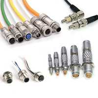 Connecteurs Linconn M12 à prise coudée 2-12 broches 90 degrés en cuivre pour montage sur panneau métallique automobile PCB Mâle Femelle 220V 4A