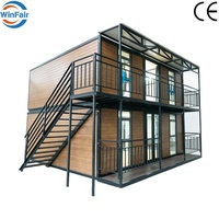 Maisons préfabriquées modulaires de luxe WinFair à 2 étages, portables, pour maison d'appoint / maison d'hôtes / cuisine autonome