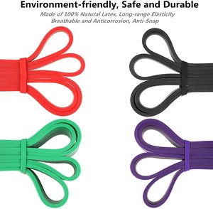 Bandes de résistance personnalisées avec logo, ensemble de bandes élastiques personnalisées, bandes d'exercice longues pour la salle de sport, bandes de traction - Product Image 4