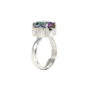 Anillo de Último Diseño al por Mayor, Anillo de Mujer de Alta Calidad con Piedra Preciosa de Topacio Místico Natural, Joyería de Eternidad en Vermeil - Product Image 3