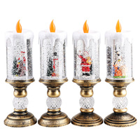 Ornements de Noël en plastique moulé par injection, bougies décoratives, boîte à musique de style haut, cadeaux d'anniversaire pour enfants, décoration de scène