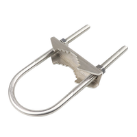 Collier de serrage en U pour mât d'antenne, fixation à mâchoires dentelées en acier inoxydable pour montage de panneaux solaires, support PV extérieur robuste