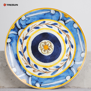 <span class=keywords><strong>Assiette</strong></span> en porcelaine peu profonde de style marocain de haute qualité, ronde, nordique, occidentale, fabriquée en Chine, sur mesure pour les restaurants - Product Image 3