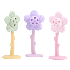 Sans BPA mignon Silicone bébé anneau de dentition doux enfant mâcher sensoriel musique balle enfants anneau sensoriel hochet jouet pour dentition Bab - Product Image 1