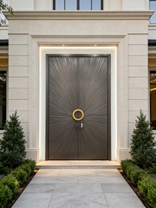 Puerta de Acero de Diseño de Lujo, Puerta de Entrada de Seguridad Moderna para Entrada Principal Residencial, Puerta Principal Duradera y Elegante - Product Image 2