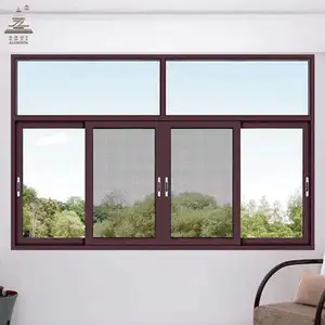 New Model Window China Supplier Sliding Price Of Aluminium Sliding Window Double Glazed Tempered Glass Aluminum Sliding Window