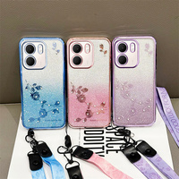Étui de téléphone portable anti-chute avec sangle de collier à paillettes pour Oppo Reno15 F/15 Pro/A6x/A6 Pro/A6/Find X9 Pro/X9