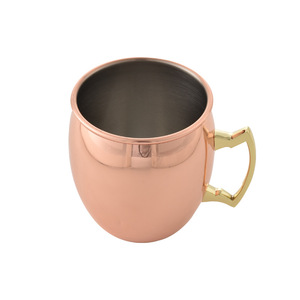Jinhui Industrial Moscow Mug 450Ml Stainless Steel <b>Copper</b> Finish With <b>Handle</b> For Beer Coffee - Product Image 1