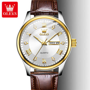   Reloj de Cuarzo Clásico Luminoso, Deportivo, de Cuero, con Calendario, Resistente al Agua, para Hombre, con Logotipo Personalizado OEM, Venta al Por Mayor 3649 - Product Image 2