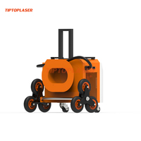 Limpiador Láser de Pulso de 500W con Diseño de Carro, Refrigerado por Aire, para Eliminar Óxido en Equipos de Construcción, con Tanques Grandes y Ruedas Industriales