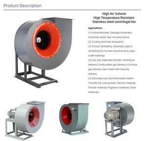 Промышленный центробежный вентилятор для кухонных вытяжек с функцией пылеудаления (циклонный) - Product Image 3