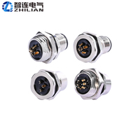 Conector de Panel PCB M16 de 5 Pines, IP67, Macho y Hembra, Fijación Trasera y Delantera, Conector de Tornillo de Cobre Chapado en Oro
