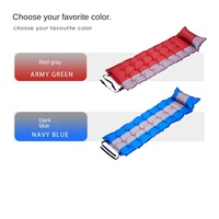 Matelas de couchage gonflable auto-gonflant pour l'extérieur, résistant à l'humidité, design double coloré, épaisseur 3 cm, tissu Chunya PVC