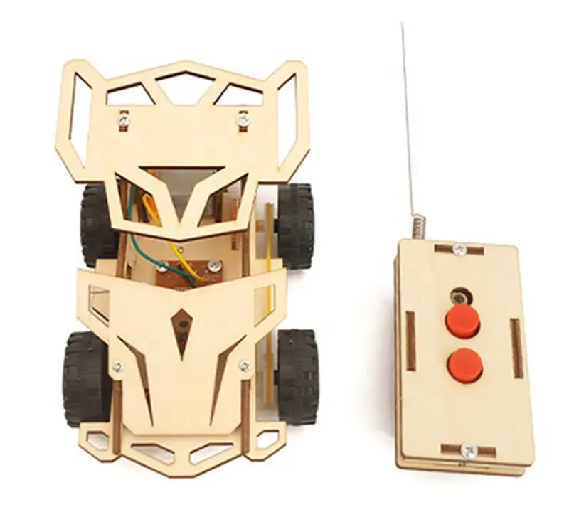 DIY Edifício de Montagem Do Veículo Do Carro Brinquedos para Crianças Brinquedo Educativo Alimentado Experimento Científico Da Haste De Madeira Kits Modelo Presente