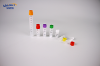 Vial Kriogenik Biobanking 1.0ml dengan Ulir Luar, Tutup Multi-warna, -196~121 ℃ Cetak Dua Sisi, Steril, Bebas DNase/RNase