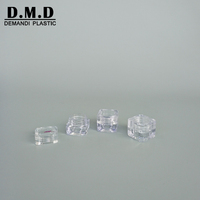 Petit pot transparent de 5 grammes 5 ml avec couvercle transparent pot récipient en plastique transparent carré de 5 grammes 5 ml