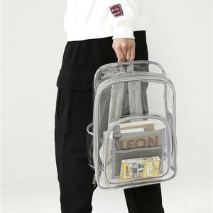 Factory Sell <b>Clear</b> School Bag Waterproof PVC Bookbag Unisex Outdoor Travel <b>Backpack</b> With Logo - Product Image 3