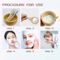 Kit de préparation de masques faciaux DIY en bambou naturel : bol, spatule, cuillère, pinceau et tasse à mesurer pour la fabrication de masques de soin