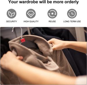 Marcadores <span class=keywords><strong>de</strong></span> Tallas <span class=keywords><strong>de</strong></span> <span class=keywords><strong>Ropa</strong></span> <span class=keywords><strong>de</strong></span> Plástico Rojo para Perchas, Separadores <span class=keywords><strong>de</strong></span> <span class=keywords><strong>Ropa</strong></span>, Marcadores <span class=keywords><strong>de</strong></span> Codificación por Colores, Etiquetas para Perchas, Clips <span class=keywords><strong>de</strong></span> Oferta - Product Image 3