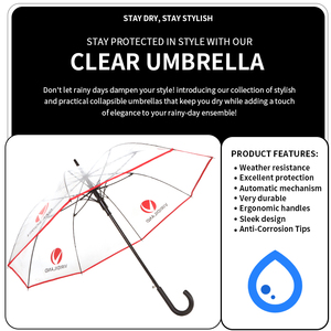 Good quality transparent <b>umbrella</b> clear custom logo and size easy to handle sombrillas transparentes <b>umbrella</b> transparent - Product Image 6