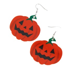 Pendientes acrílicos de calabaza de Halloween con diseño de Jack O'Lantern de dibujos animados para accesorios divertidos de fiesta - Product Image 1