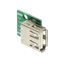Adaptateur USB 2.0 Type-A Femelle DIP 4 broches - Module convertisseur de carte de circuit imprimé à prise droite, chargeur, alimentation, câble de données NP14-SA Original