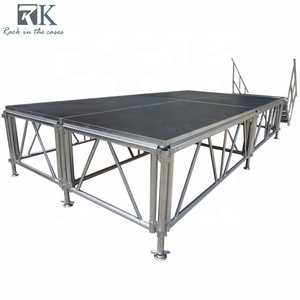 Escenario Móvil de Aluminio para Conciertos al Aire Libre, Eventos y Fiestas, Plataforma Portátil para Bodas en Interiores de 4x8 pies - Product Image 1
