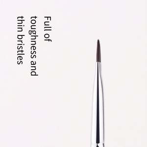 Détails de luxe pinceau à sourcils pinceau de maquillage personnalisé Logo <span class=keywords><strong>cheveux</strong></span> naturels tube de <span class=keywords><strong>cuivre</strong></span> manche en bois - Product Image 4