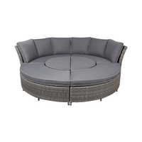 Joye Leisure High End Garden Wicker Daybed Alu Runde Sofa garnitur Outdoor Relax Rattan Multifunktion ssofa garnitur für Country Yard