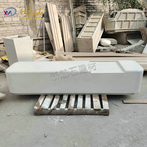 New Magic Stone Grc Concrete Bench Outdoor Durable Anti Corrosion Wood <b>Cement</b> Seat Park Furniture - Product Image 2