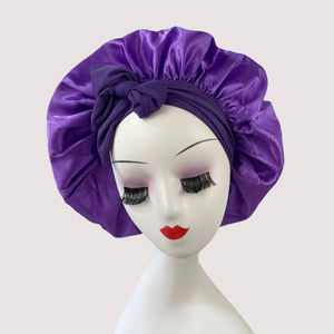 Gorro de dormir para mujer, gorro de dormir de noche sólido de satén para el cuidado del cabello, gorro de dormir para mujer - Product Image 5