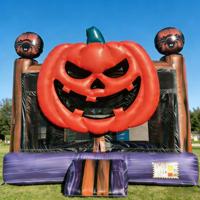 Château gonflable pour enfants sur le thème de la citrouille d'Halloween, marque DST, design effrayant, matériau PVC, respectueux de l'environnement, 4x4x4m, qualité commerciale