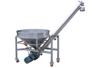 Convoyeur à vis sans fin en acier inoxydable pour l'industrie alimentaire, système de convoyage incliné 220V, convoyeur automatique de poudre et de granulés