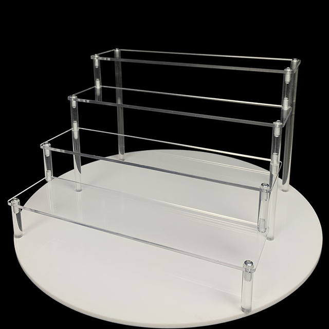 Modern Portable Acrylic Lifter Display Stand for Cosmetics Action Figures Cupcakes Desserts