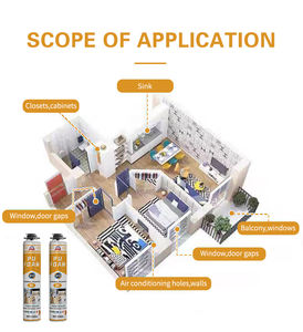 Scellant en mousse de polyuréthane <span class=keywords><strong>PU</strong></span> à haute expansion, isolation, remplissage des espaces, installation de fenêtres et de portes, fissure de toit et de mur, haute densité - Product Image 6