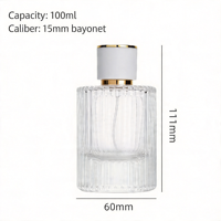 Flacon pulvérisateur de parfum rechargeable en verre transparent de 50 ml, flacon cosmétique anti-fuite à filetage pour échantillons