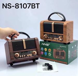 Factory Retro Wooden Radio AM FM SW Radio Portable Speaker with Handle for Outdoor Camping Home Decoration Portable Speaker - Product Image 3