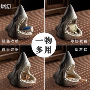 <span class=keywords><strong>Cendrier</strong></span> en céramique en forme de tête de requin, grand modèle, pour la décoration de la maison - Product Image 4