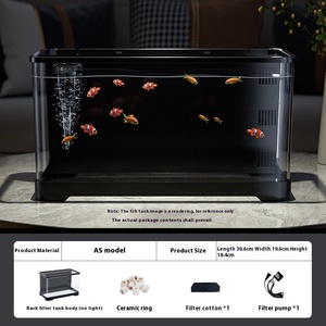 Thông Minh Nhỏ Gọn Tự Động <span class=keywords><strong>Aquarium</strong></span> Với Nóng Hiện Đại 220V Nhựa Trở Lại Lọc Cho Cá Trang Trí Nội Thất Trong Phòng Khách - Product Image 6